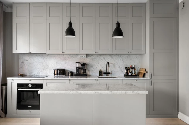 Straight modular kitchen