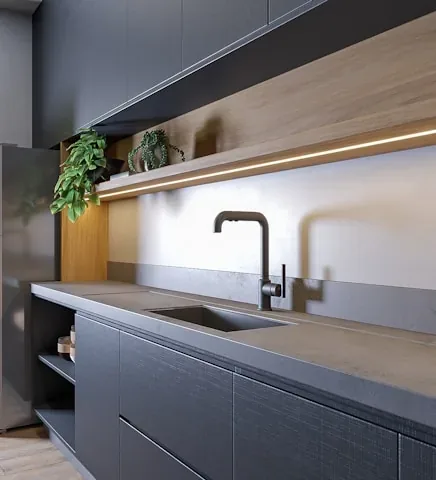 Countertops and backsplashes
